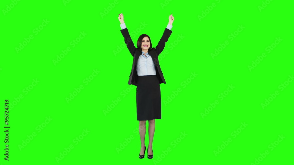 Rejoicing businesswoman Rejoicing businesswoman