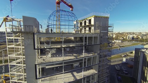 Chantier cité des sciences, Caen, Normandie,vue aérienne