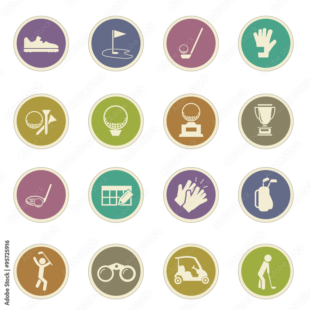 golf icons set golf icons set