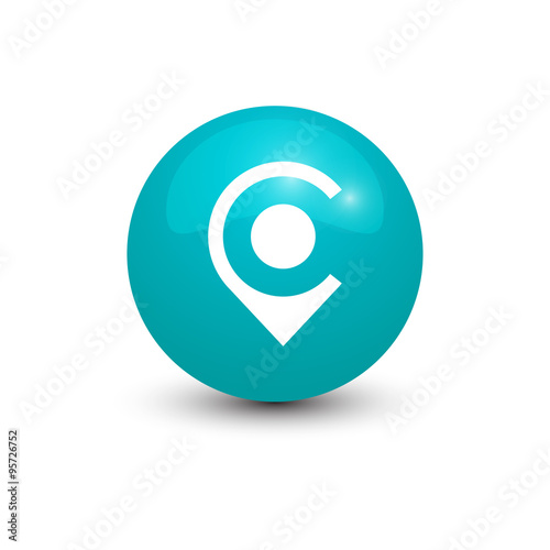 Free Download circle 3d icon teal - GFXLoad
