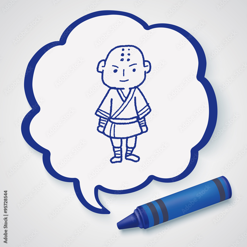 Obraz premium Shaolin doodle