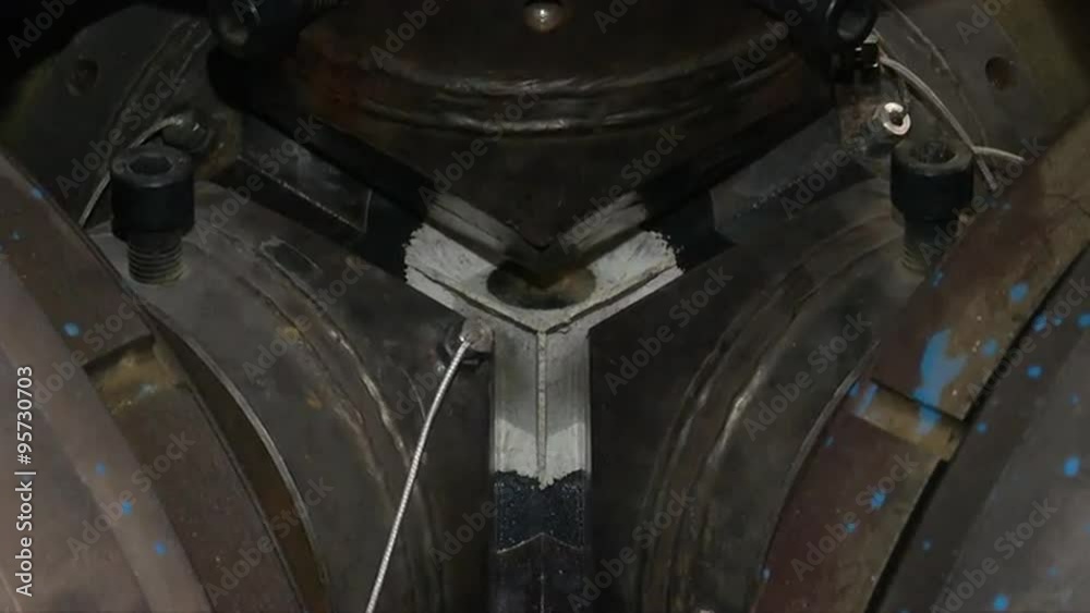 Cubic-presser at synthetic diamonds factory. Synthetic diamond also known as cultured diamond or cultivated diamond. Cubic-presser at synthetic diamonds factory. Synthetic diamond also known as cultured diamond or cultivated diamond.
