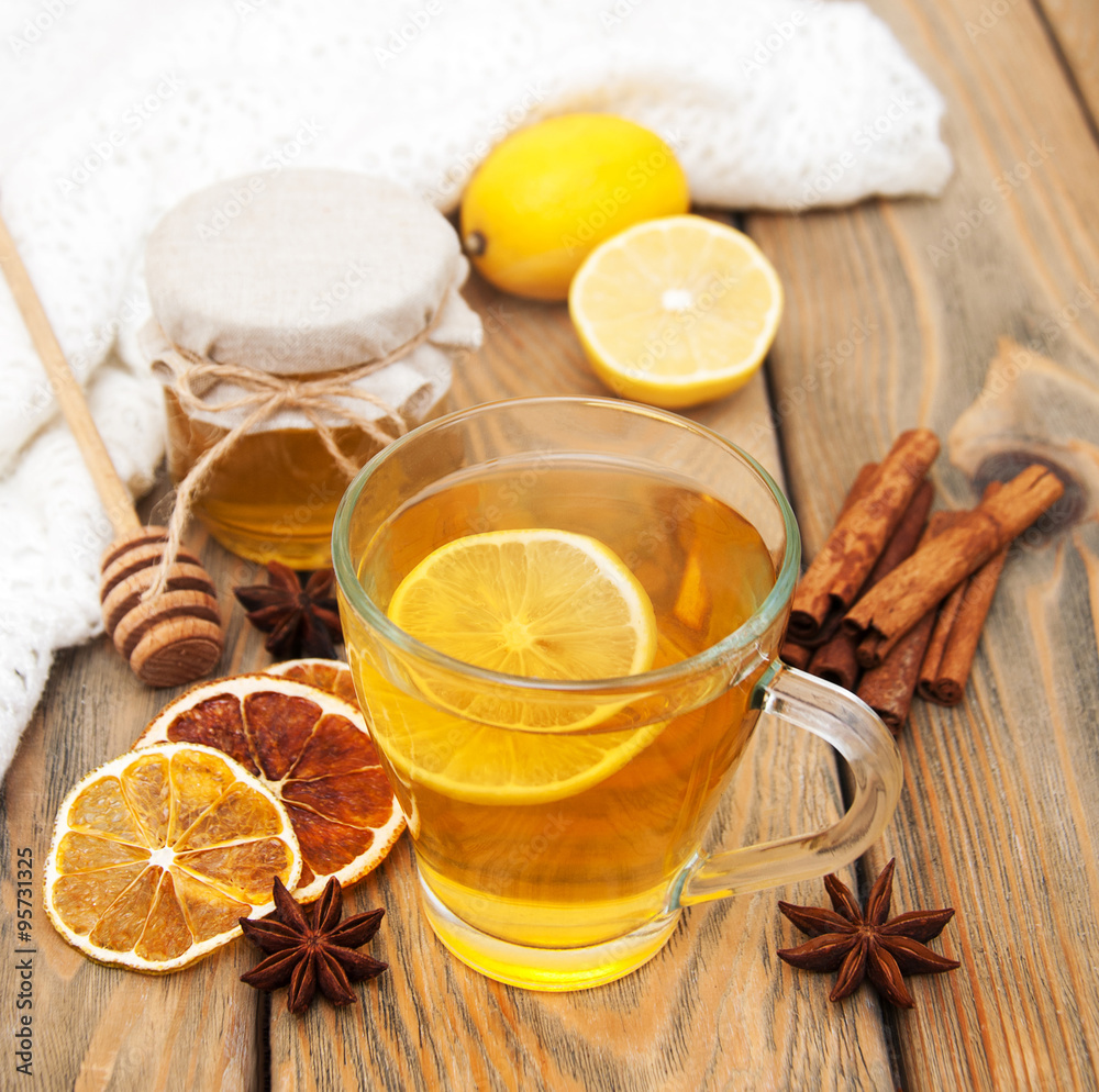 Cup of tea with honey Cup of tea with honey