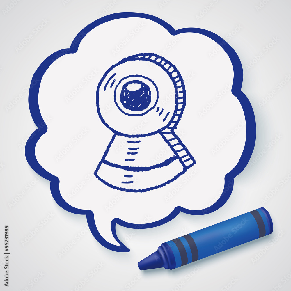 Fototapeta premium ccd camera doodle