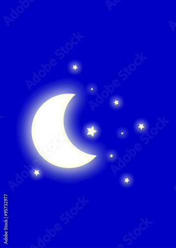 Grafica luna. Stelle.