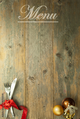 Christmas menu background card
