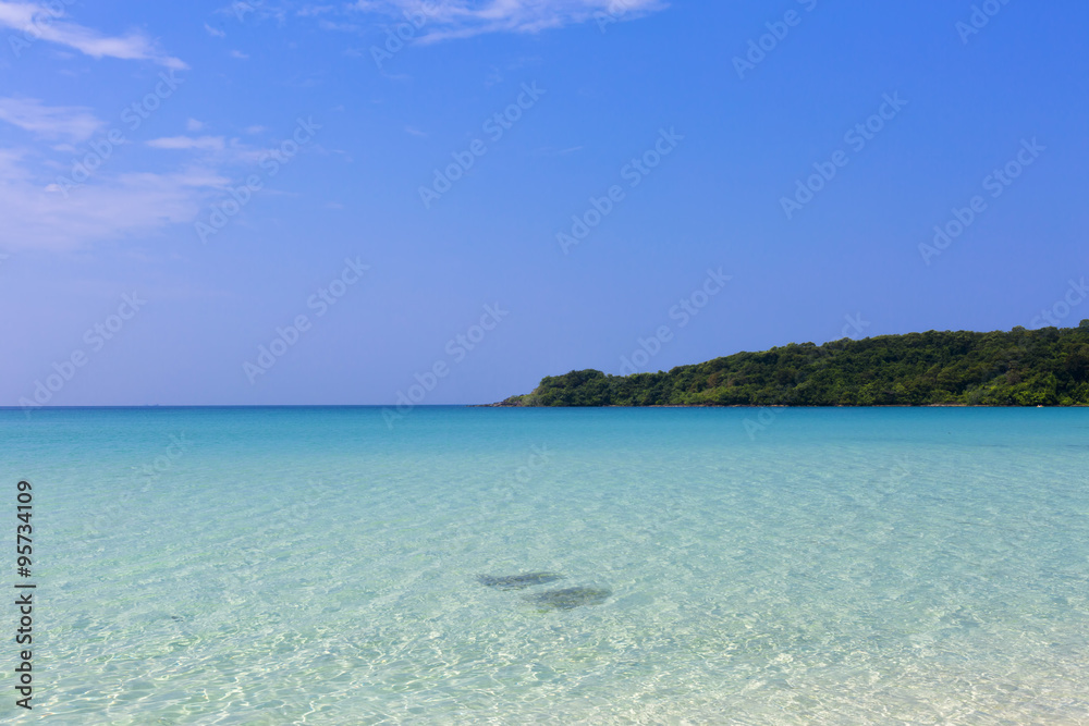 landscape of tropical island beach