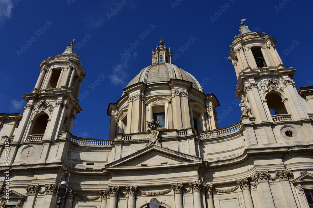Santa Agnese Church dome and belfry