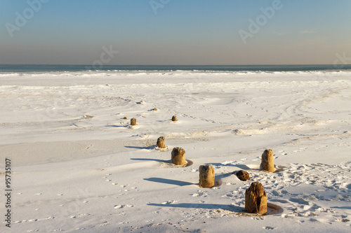 Bilde på lerret Winter by sea.