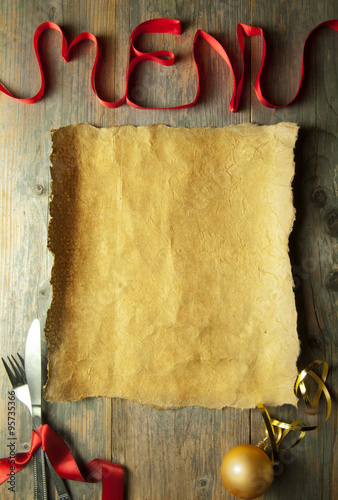 Christmas menu background