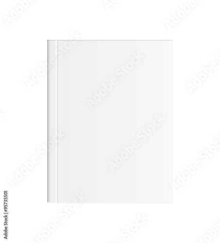 white blank book