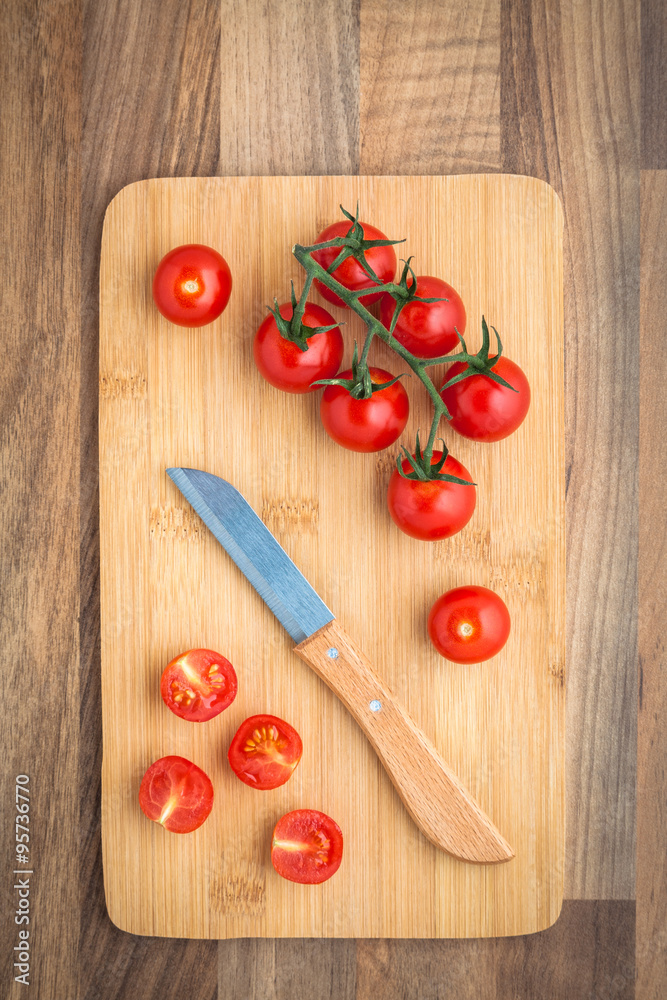 Tomaten Messer Küchenbrett Tomaten Messer Küchenbrett