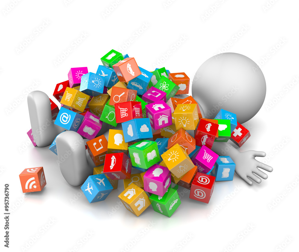 Naklejka premium Too Many Apps