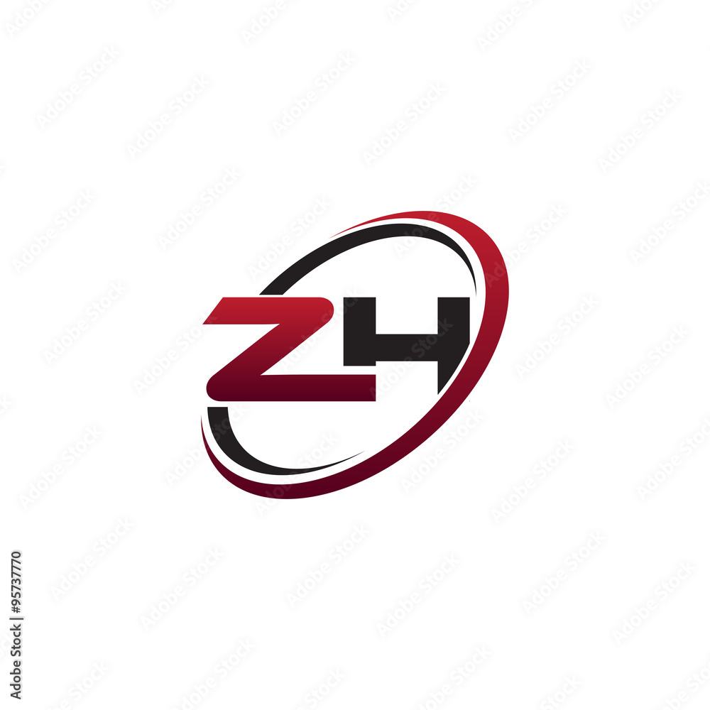 Modern Initial Logo Circle ZH
