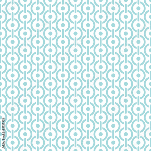 Retro Seamless Pattern Dots/Circles/Chains Turquoise