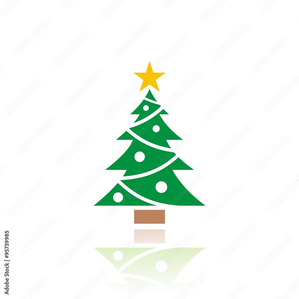 Icono árbol de Navidad color FB reflejo Icono árbol de Navidad color FB reflejo