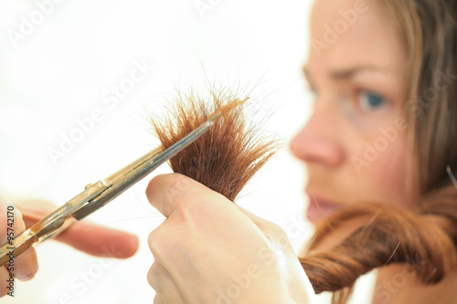 Women's hair ends