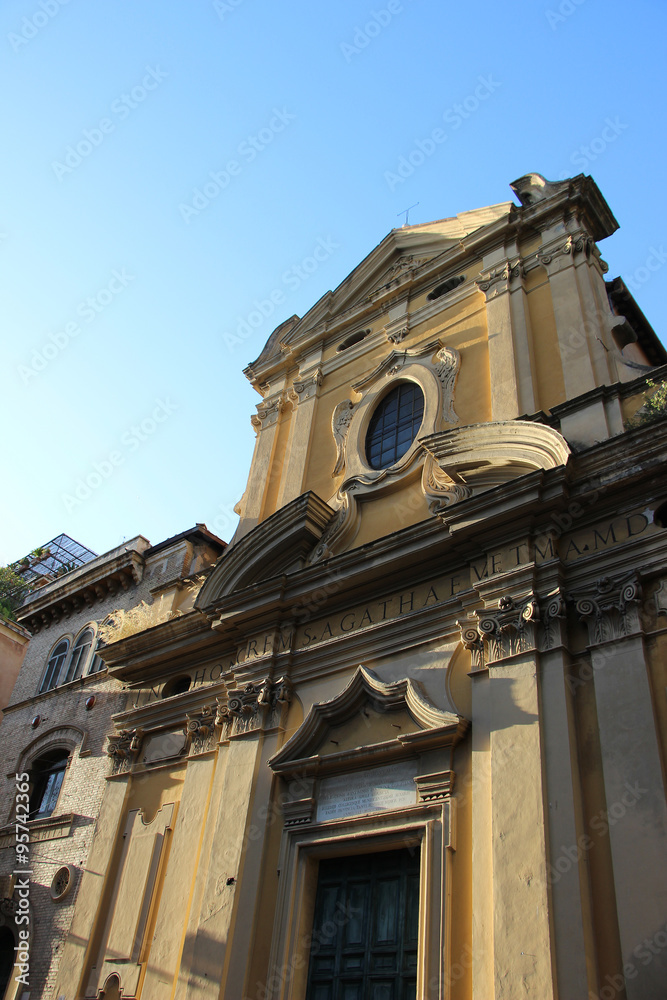 Rome,Italy,Trastevere,church.