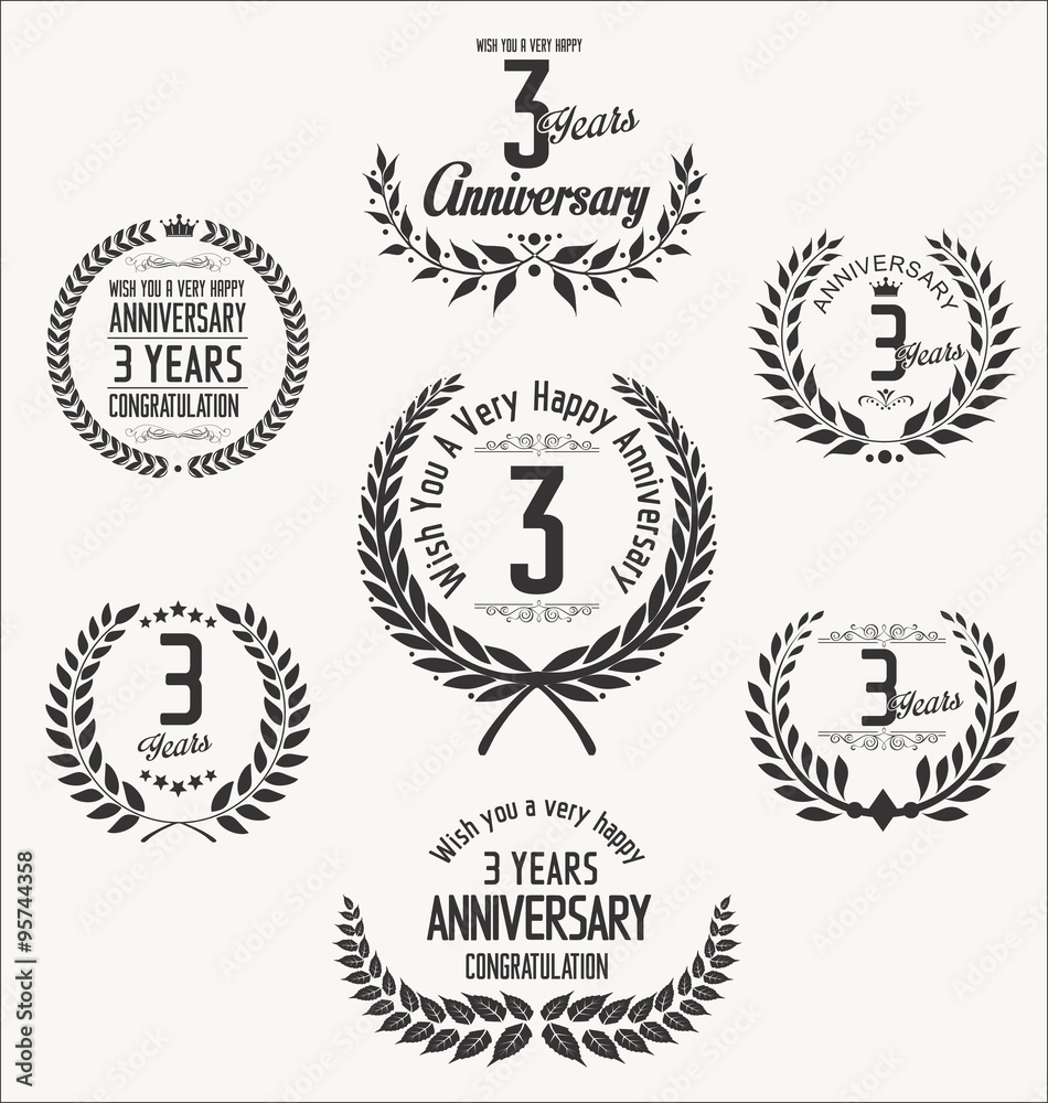 Obraz premium Anniversary laurel wreath 