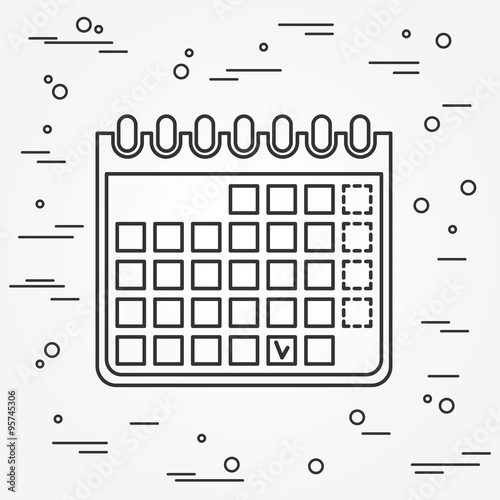 Calendar Icon. Calendar Icon Vector.Calendar Icon Drawing. Calen