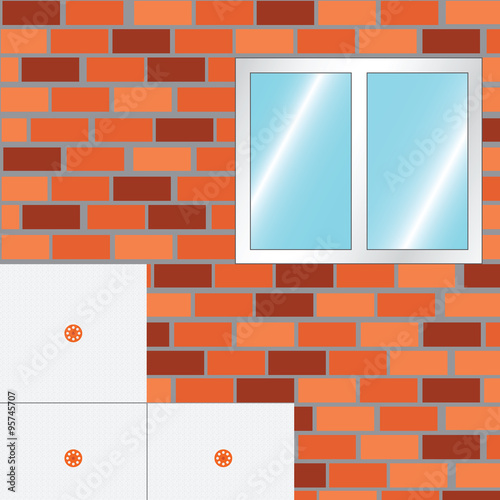 How to Insulate a Wall. Strat insulate.  Vector.