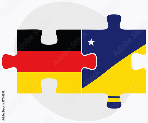 Germany and Tokelau Flags photo