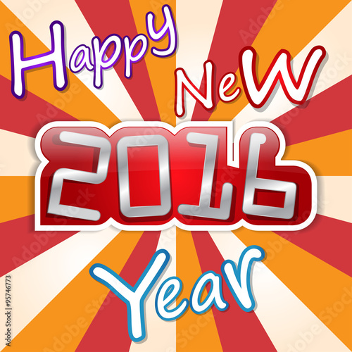 Happy New Year 2016 Wallpaper Design