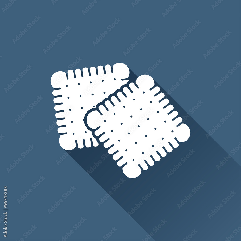 Vector two biscuits icon 