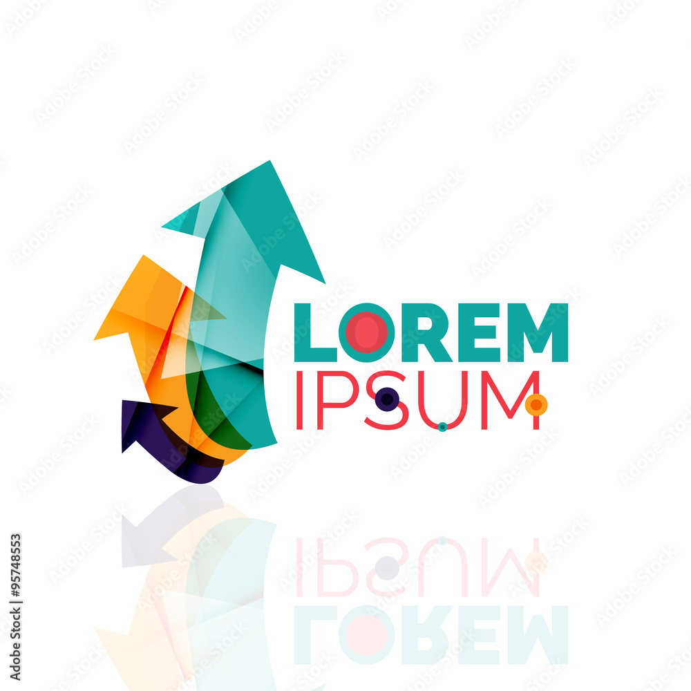 Logo, abstract geometric business icon Logo, abstract geometric business icon
