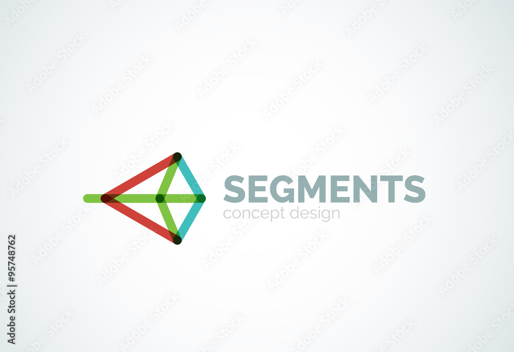Vector outline minimal abstract geometric logo Vector outline minimal abstract geometric logo