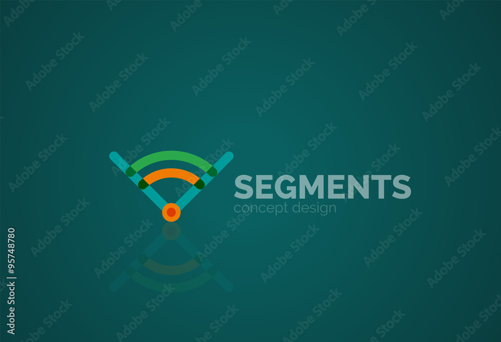 Vector outline minimal abstract geometric logo Vector outline minimal abstract geometric logo