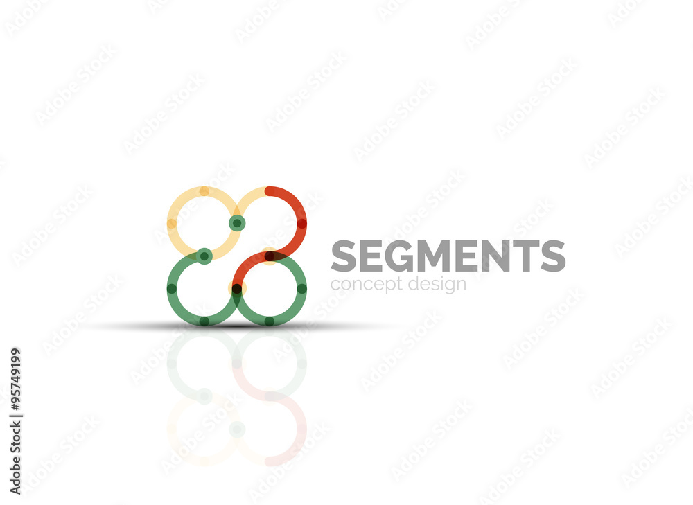 Vector outline minimal abstract geometric logo Vector outline minimal abstract geometric logo
