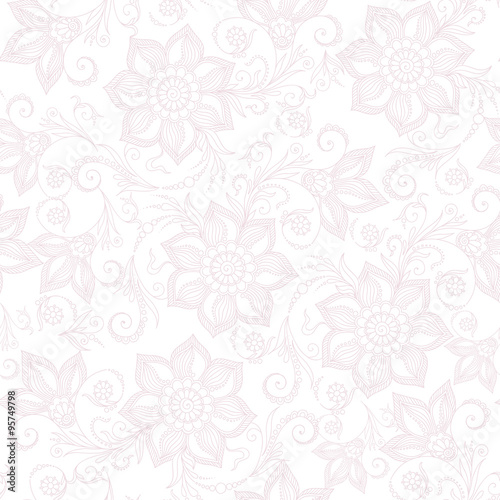 Henna Mehendi Tattoo Seamless Pattern