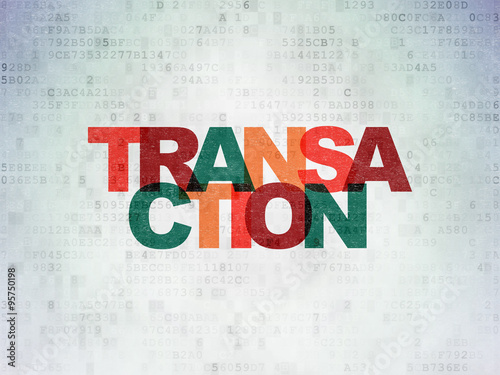 Banking concept: Transaction on Digital Paper background