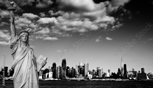  new york city cityscape over hudson river