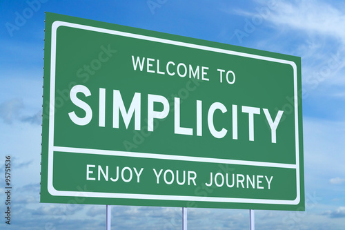 Welcome to Simplicity concept photo