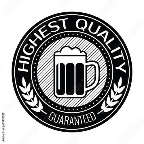 Retro label for beer or brew. Vector illustration.
