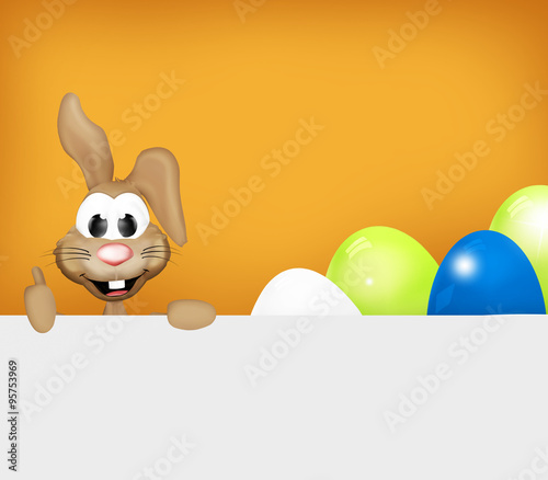 Festive happy Easter Bunny ...