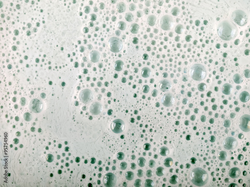 Bubbles on milk surface