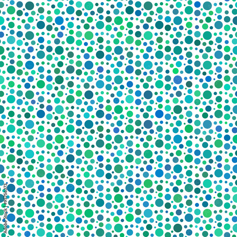 Green dotted and circular seamless pattern. Different sizes of circles. Green dotted and circular seamless pattern. Different sizes of circles.