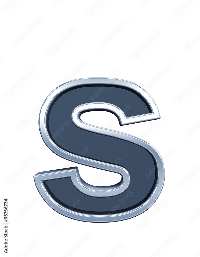 One lower case letter from grey glass with chrome frame alphabet set, isolated on white. Computer generated 3D photo rendering. One lower case letter from grey glass with chrome frame alphabet set, isolated on white. Computer generated 3D photo rendering.