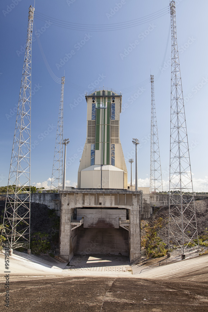 Obraz premium Pas de tir de la fusée russe à Kourou