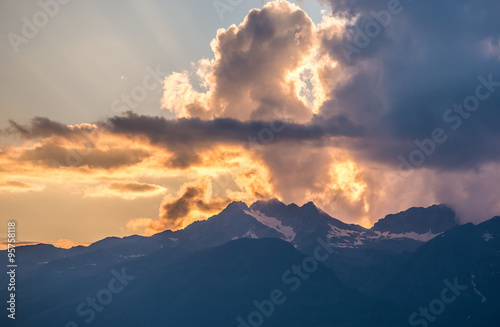 View on Caucasus mountains in Svanetia region, Georgia © Fotokon