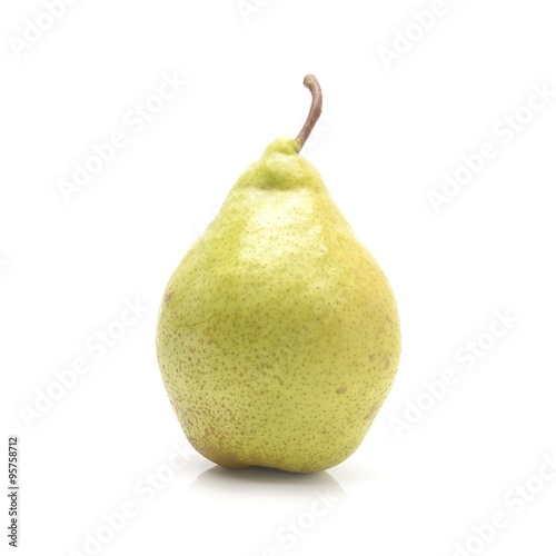 Ripe green pears isolated on white background