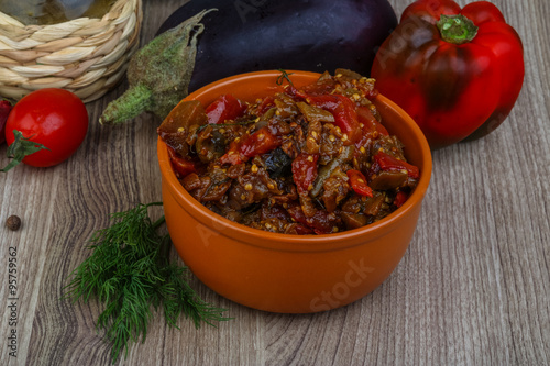 Eggplant caviar photo