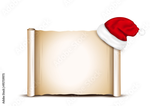Blank Paper With Santa Hat
