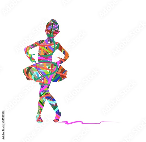 Little ballerina silhouette