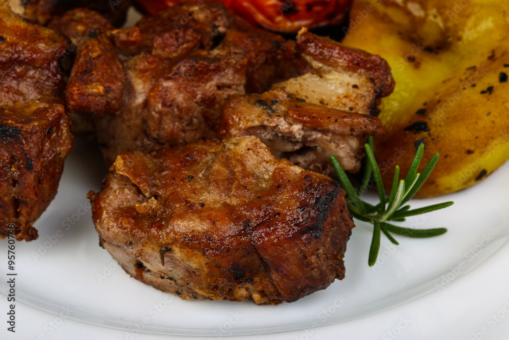 Grilled pork meat - shaslik