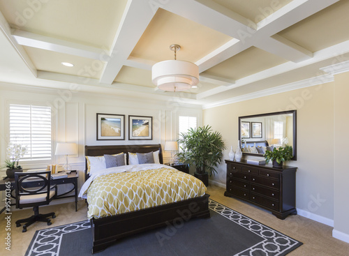 Interior of A Beautiful Master Bedroom photo