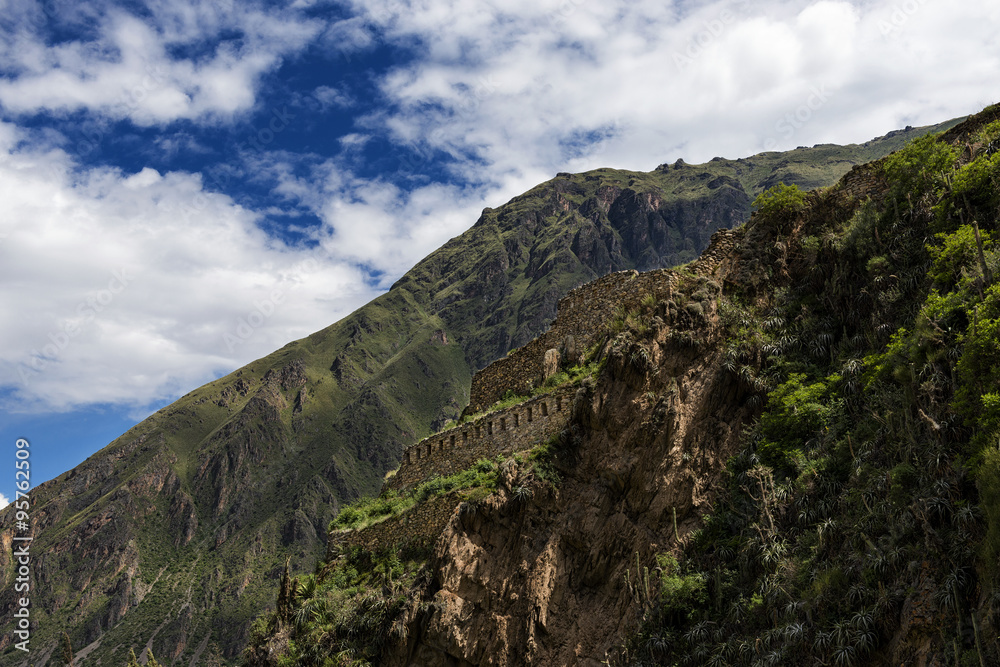 Ollantaytambo ruins, in the Sacred Valley, Peru